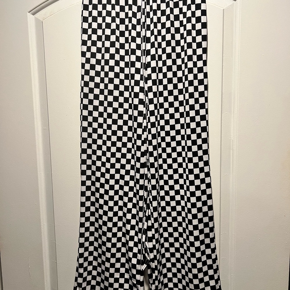 Black and White Checkered Pants
